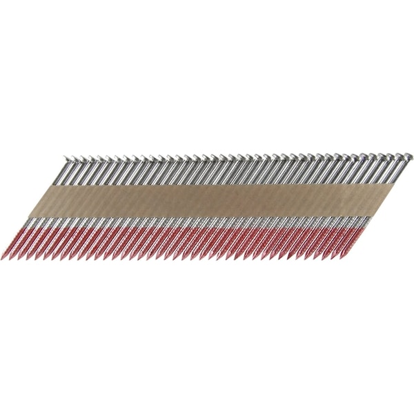 Collated Framing Nail, 8.5 in L, Hot Dipped Galvanized, Round Head, 33 Degrees, 500 PK